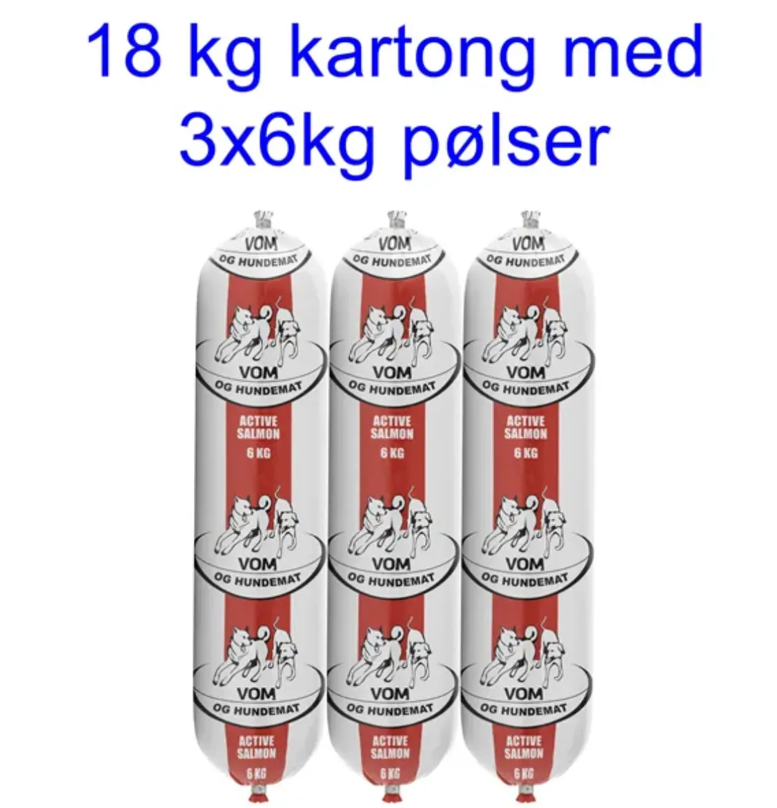 Bilde av VOM Active med laks 18 kg kartong (3x6kg) 